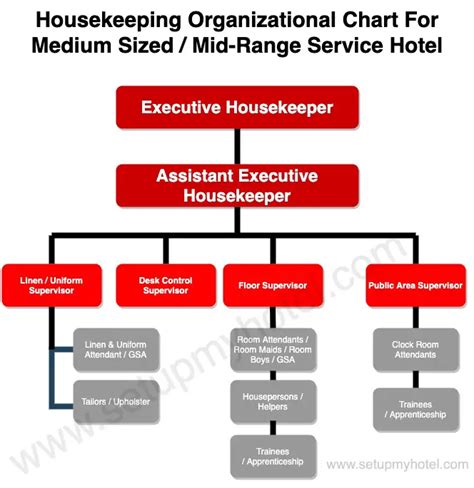 housekeeping hierarchy|housekeeping chart.